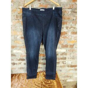 Lane Bryant Jeggings Womens Plus Size 20 Jeans Denim Rhinestones Pants R